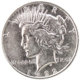 Random Peace Dollar in Almost Uncirculated - Brilliant Uncirculated Condition