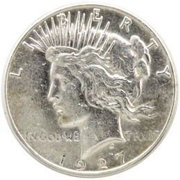 1927 S Peace Dollar in Very Fine - Extra Fine Condition
