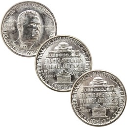 1946 P-D-S Booker T. Washington Half Dollar Set Brilliant Uncirculated