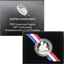 2019 S Proof American Legion 100th Anniversary Commem Half Dollar OGP