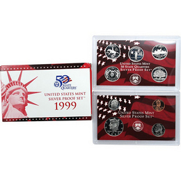 1999 Silver Proof Set 9 pc OGP