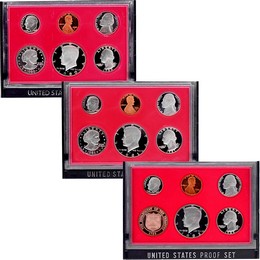 1980's Black Box Proof Set Trio