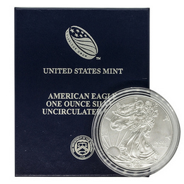 2013 W Burnished Silver Eagle OGP