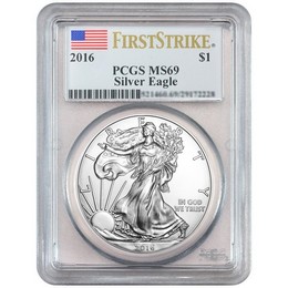 2016 Silver Eagle PCGS MS69 First Strike label