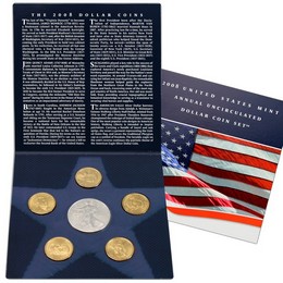 2008 Annual Uncirculated Dollar Coin Set in OGP