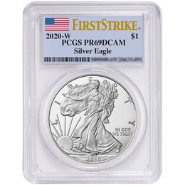 2018-S Proof $1 American Silver Eagle PCGS PR69DCAM FDOI Label