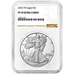 2023 W Proof Silver Eagle NGC PF70 Ultra Cameo Brown Label