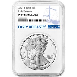 2025 S Proof Silver Eagle NGC PF69 UC ER Blue Label 2025 S Proof Silver Eagle NGC PF69 UC ER Blue Label
