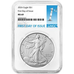 2026 Silver Eagle NGC MS69 FDI 1st Label