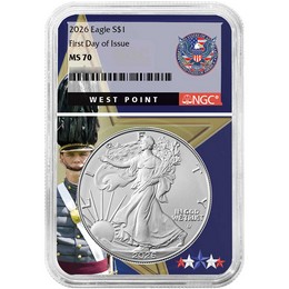 2026 Silver Eagle NGC MS70 FDI West Point Core