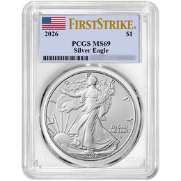 2026 Silver Eagle PCGS MS69 FS Flag Label
