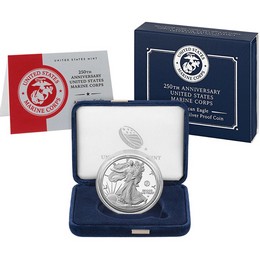 2025 Proof Silver Eagle 250th Anniversary United States Marine Corps Privy OGP
