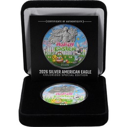 2026 Silver Eagle Colorized Happy Easter Edition