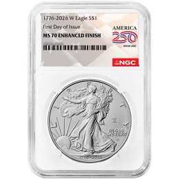 1776-2026 W Enhanced Uncirculated Silver Eagle 250th Anniversary Liberty Bell Privy NGC MS70 FDI America 250 Label