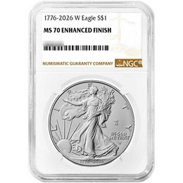 1776-2026 W Enhanced Uncirculated Silver Eagle 250th Anniversary Liberty Bell Privy NGC MS70 Brown Label