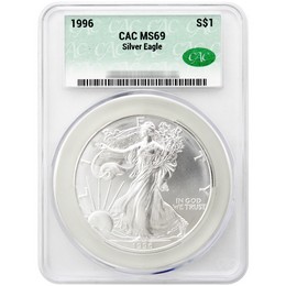 1996 Silver Eagle CAC MS69