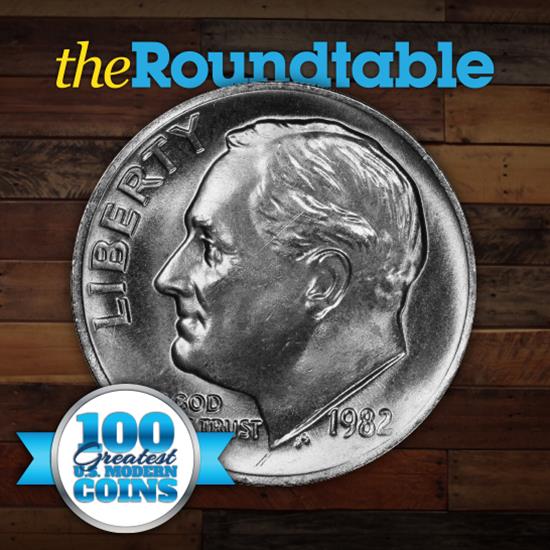 100 Greatest U.S. Modern Coins Series: 1982, No Mintmark, Roosevelt Dime