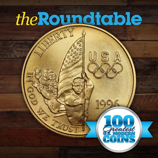 100 Greatest U.S. Modern Coins Series: 1996-W Centennial Olympics (Flag Bearer) $5 Commemorative