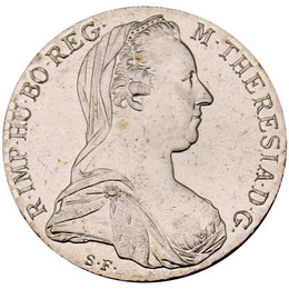 1780 Maria Theresa Silver Thaler Restrike Trade Coin