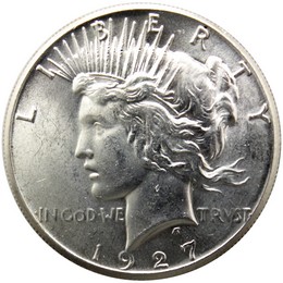 1927 Peace Dollar AU-BU Condition