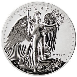 2025 Reverse Proof National Parks Foundation 1oz Silver High Relief St. Gaudens Commemorative Winged Liberty Design Medal