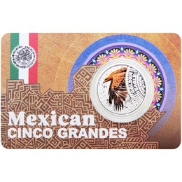 2026 500 Francs Cameroon Mexican Cinco Grandes (Big 5) 1/4oz Colorized Silver Golden Eagle BU Coin