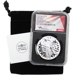 2024 20 Euro Proof France 1oz Silver Liberty and Sower NGC PF70 UC FDI Black Core Dual Flag John Mercanti Label 2024 20 Euro Proof France 1oz Silver Liberty and Sower NGC PF70 UC FDI Black Core Dual Flag John Mercanti Label