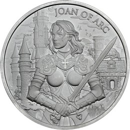 Joan of Arc Legendary Warriors Series 1oz .999 Silver Medallion Joan of Arc Legendary Warriors Series 1oz .999 Silver Medallion