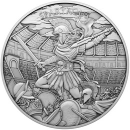 Spartacus Legendary Warriors Series 1oz .999 Silver Medallion Spartacus Legendary Warriors Series 1oz .999 Silver Medallion