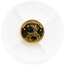 2025 100 Francs Proof Congo 0.5g Gold Christmas Reindeer Coin