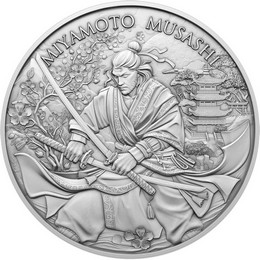 Miyamoto Musashi Legendary Warriors Series 1oz .999 Silver Medallion Miyamoto Musashi Legendary Warriors Series 1oz .999 Silver Medallion