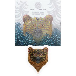 2021 $2 Solomon Islands 1oz Colorized Silver Grizzly Bear Prooflike Coin OGP