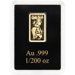 2026 $20 Liberia 1/200oz Gold Lady Luck Prooflike Ingot