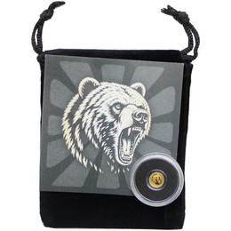 2026 50¢ NIUE 1/500oz Gold Grizzly Bear Prooflike Coin in Velvet Pouch