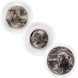 1776-2026 Semiquincentennial 250th Anniversary of America Liberty 3-Coin Collection