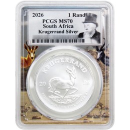 2026 South Africa 1oz Silver Krugerrand PCGS MS70 Kruger Picture Frame
