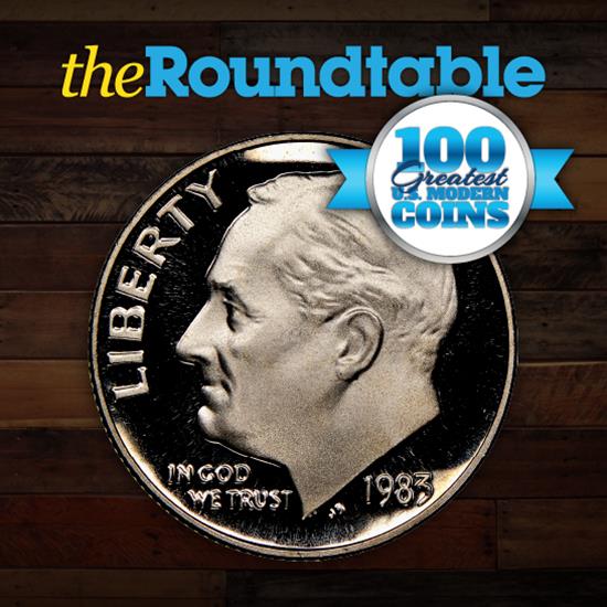 100 Greatest U.S. Modern Coins Series: 1983, No S, Roosevelt Dime, Proof