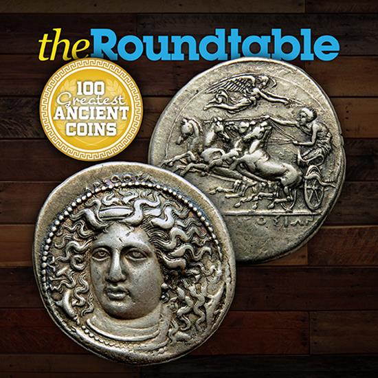 100 Greatest Ancient Coins Series: Arethusa Facing Head Tetradrachm By Kimon (Sicily - 410 BC) 100 Greatest Ancient Coins Series: Arethusa Facing Head Tetradrachm By Kimon (Sicily - 410 BC)