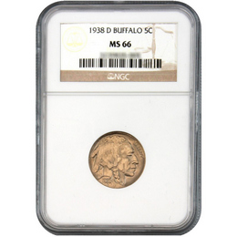 1938-D Buffalo Nickel NGC MS-66