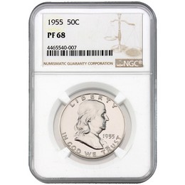 1955 Proof Franklin Half Dollar NGC PF68