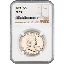 1953 Proof Franklin Half Dollar NGC PF-65