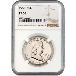 1953 Proof Franklin Half Dollar NGC PF66