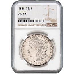 1888-S Morgan Dollar NGC AU-58