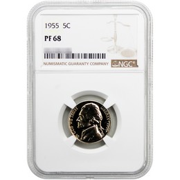 1955 Proof Jefferson Nickel NGC PF-68