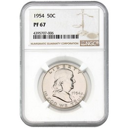 1954 Proof Franklin Half Dollar NGC PF-67