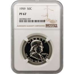 1959 Proof Franklin Half Dollar NGC PF-67