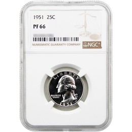 1951 Proof Washington Quarter NGC PF66