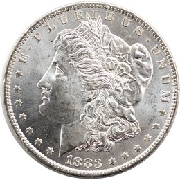 1883 O Morgan Silver Dollar BU Condition 1883 O Morgan Silver Dollar BU Condition