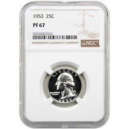 1953 Proof Washington Quarter NGC PF67