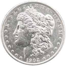 1902 Morgan Silver Dollar Almost Uncirculated - Brilliant Uncirculated